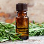 Small bottle of essential rosemary oil used in A-niks' plant-based mosquito spray