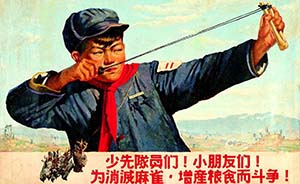 pest control - four pest campaign poster - China 1955